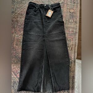 Reformation Black Jeans with Seam Details